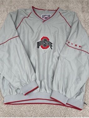 Ohio State Buckeyes Genuine Stuff Collegiate Pull Over Windbreaker Men's Size XL